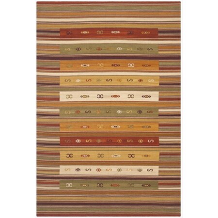 Safavieh 6 X 9 Ft. Medium Rectangle Contemporary Kilim Burgundy & Multi Color Area Rug NVK178A-6